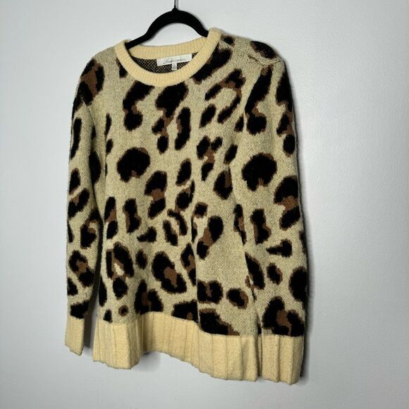 Lovers and Friends Speak Up Sweater in Metallic Leopard Size Small - Picture 4 of 8